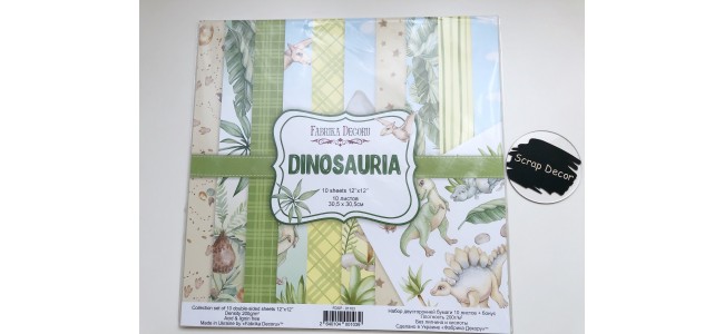 Набор скрапбумаги Dinosauria 30,5x30,5 см