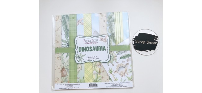 Набір скраппаперу Dinosauria 20х20 см