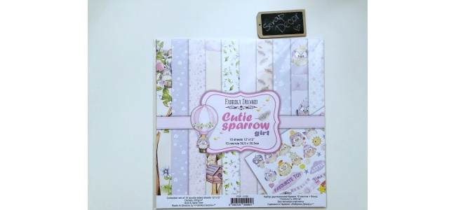 Набор скрапбумаги Cutie sparrow girl 30,5x30,5 см 10 листов