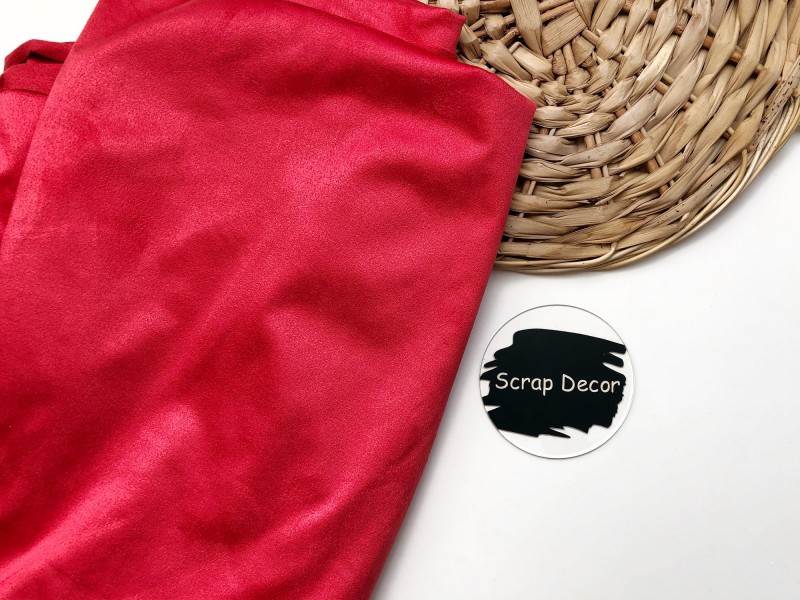 Замша тонка ЧЕРВОНА 50х25 см