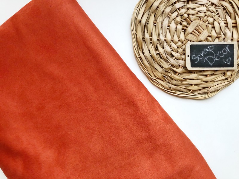 Замша щільна ПОМОРАНЧЕВА  25х30 см